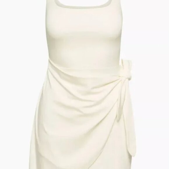 Aritzia Wilfred Saturn Mini Wrap Jersey Dress Size M - Picture 5 of 7